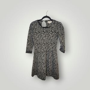 Voulez Vous gray black Paisley dress Size 8